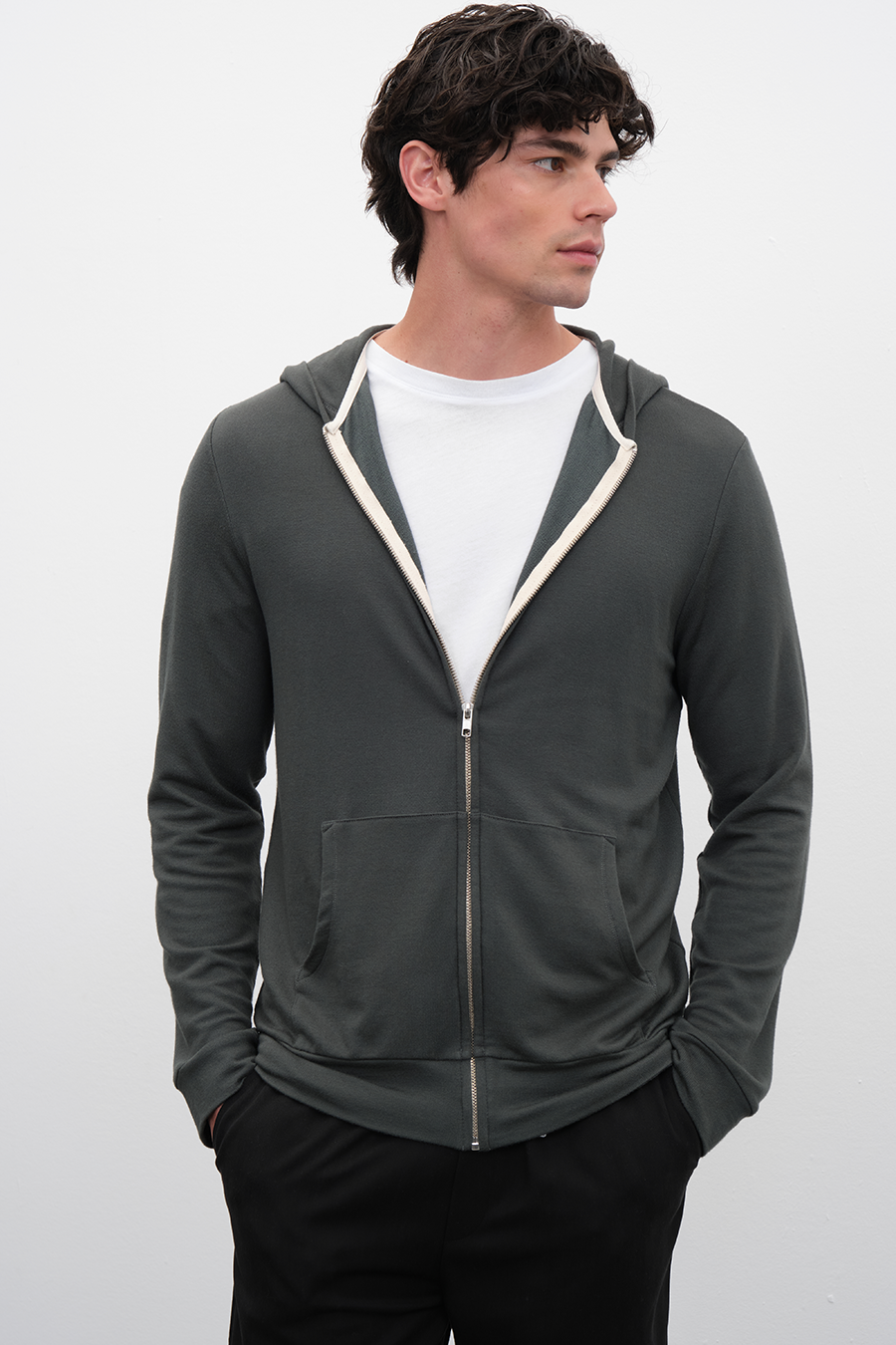 FeatherSoft Fermuarlı Lightweight Unisex Hoodie