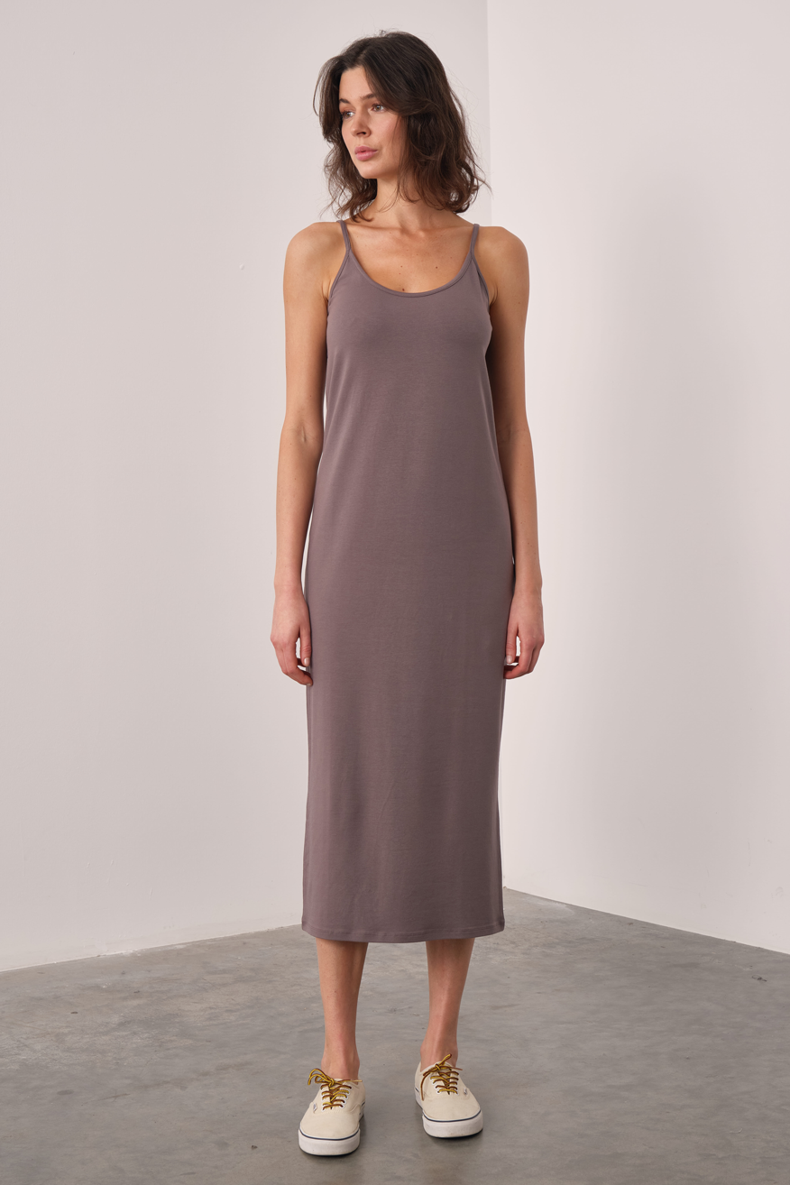 Modal Slip Midi Elbise