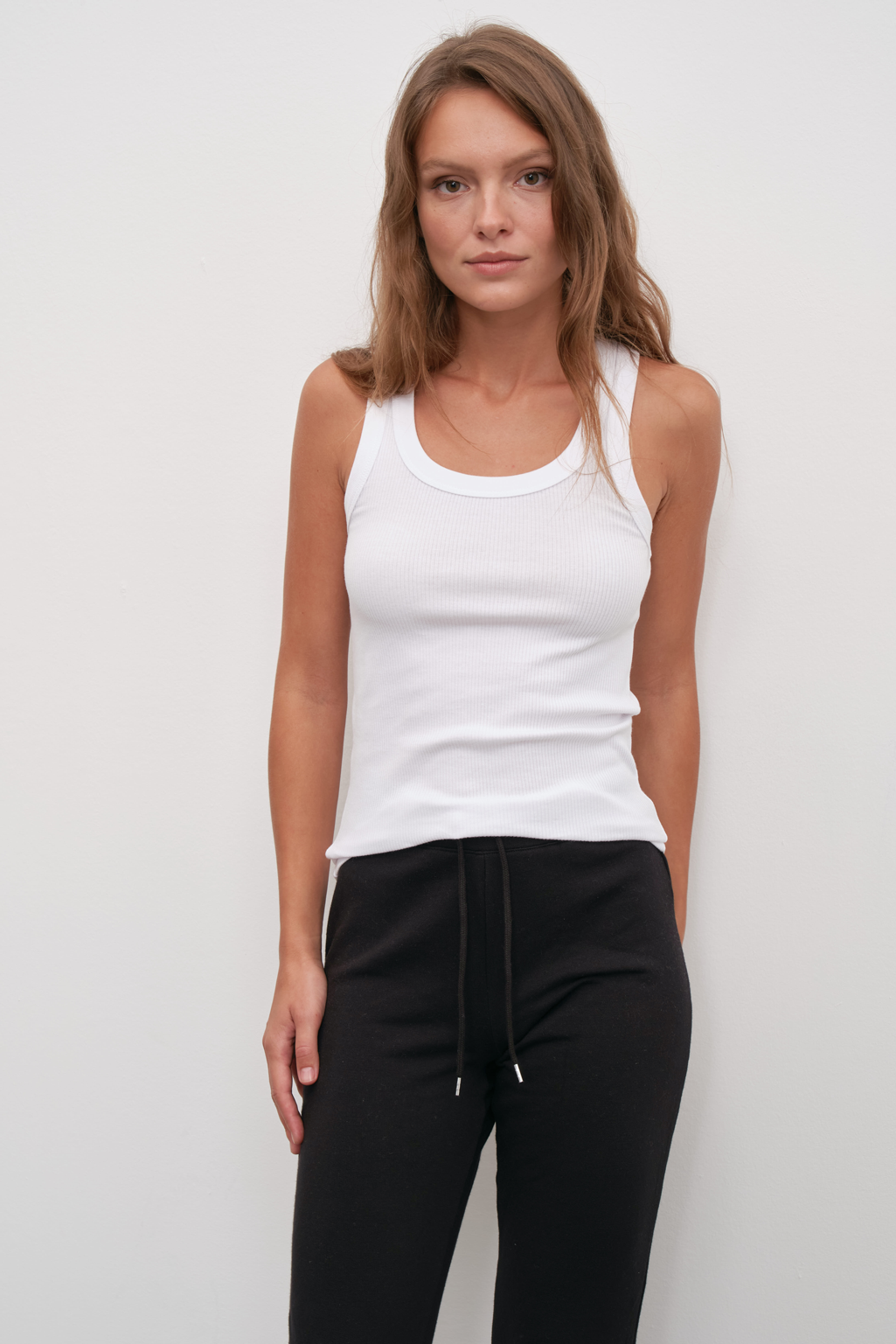 Kalın Askılı Ribanalı Cotton Atlet
