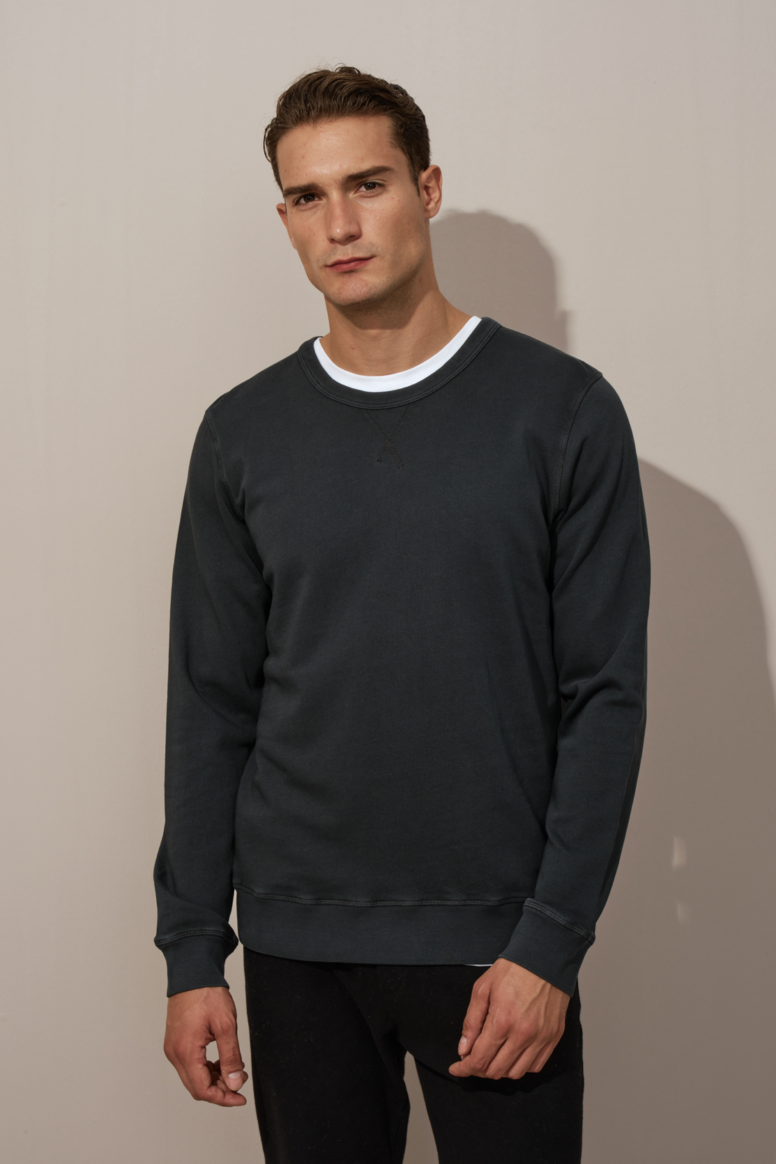 Garment-Dyed Lightweight Cotton Sweatshirt