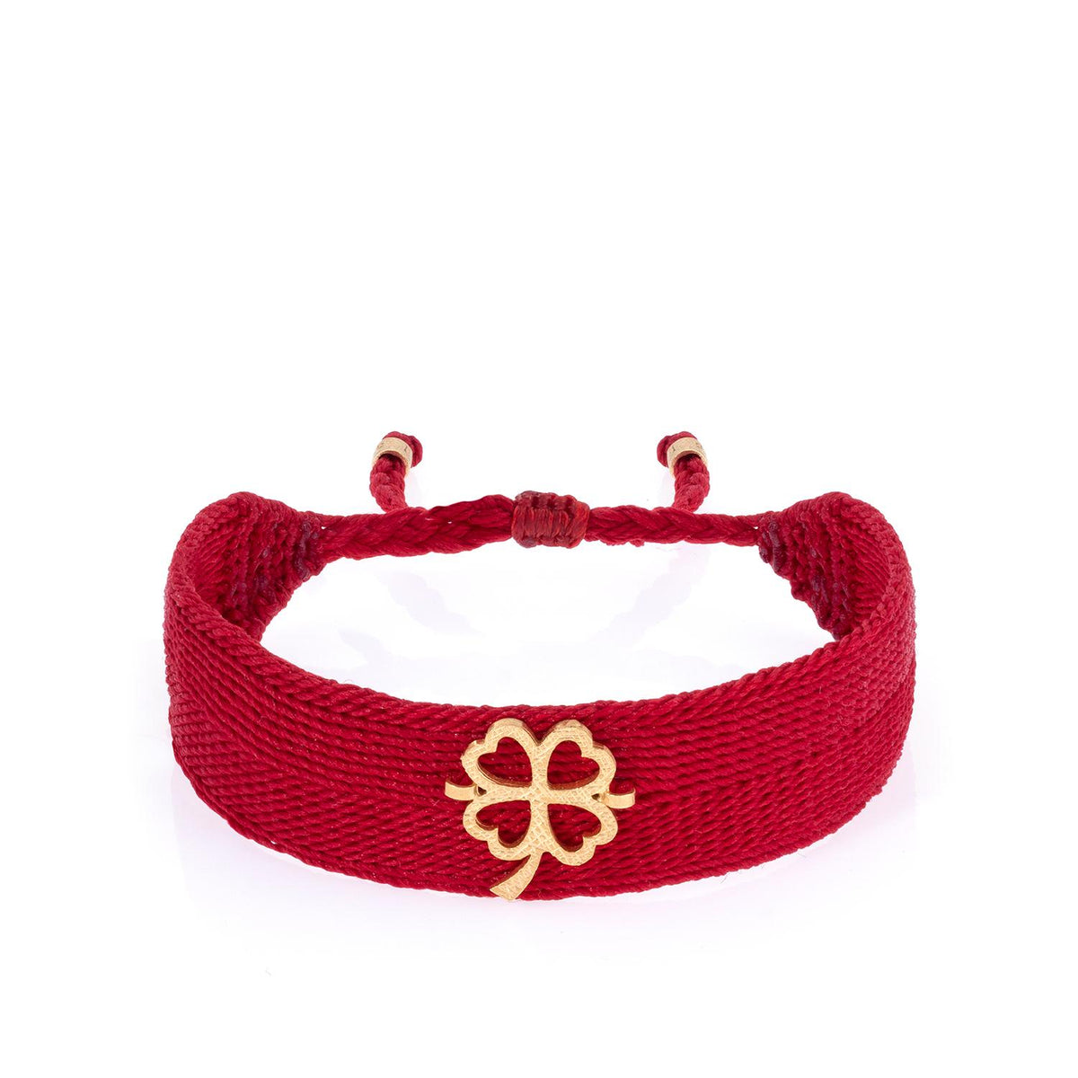 Lucky Clover Bileklik - Kırmızı