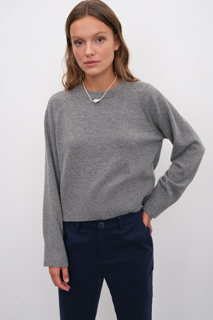 Reglan Kollu Cashmere Merino Crop Triko