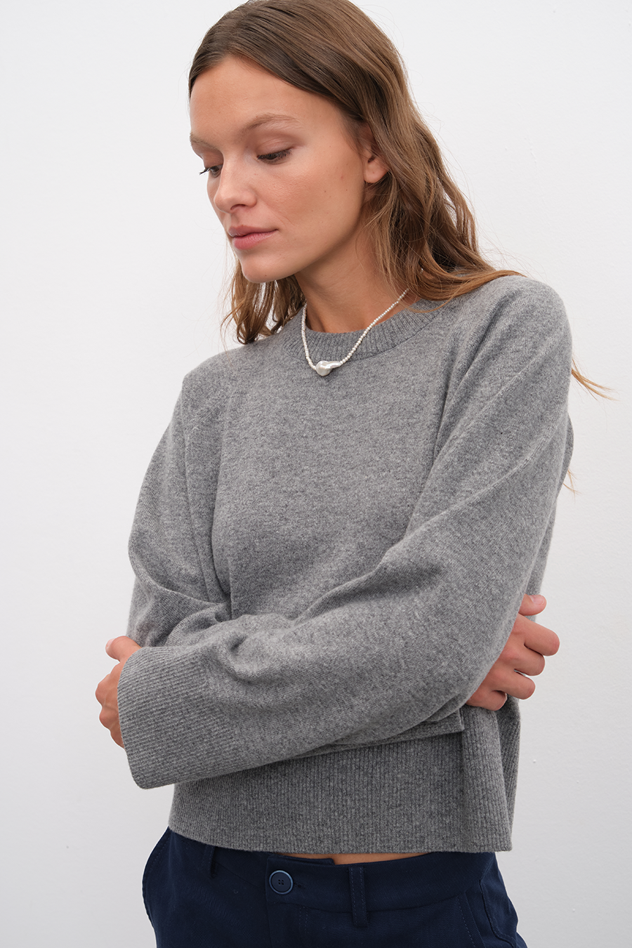 Reglan Kollu Cashmere Merino Crop Triko