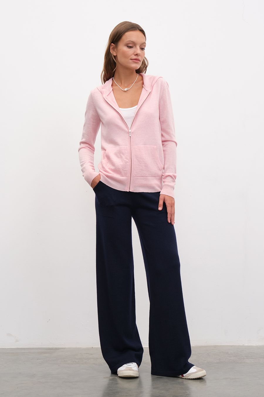 Bol Paçalı Lightweight Merino Triko Pantolon
