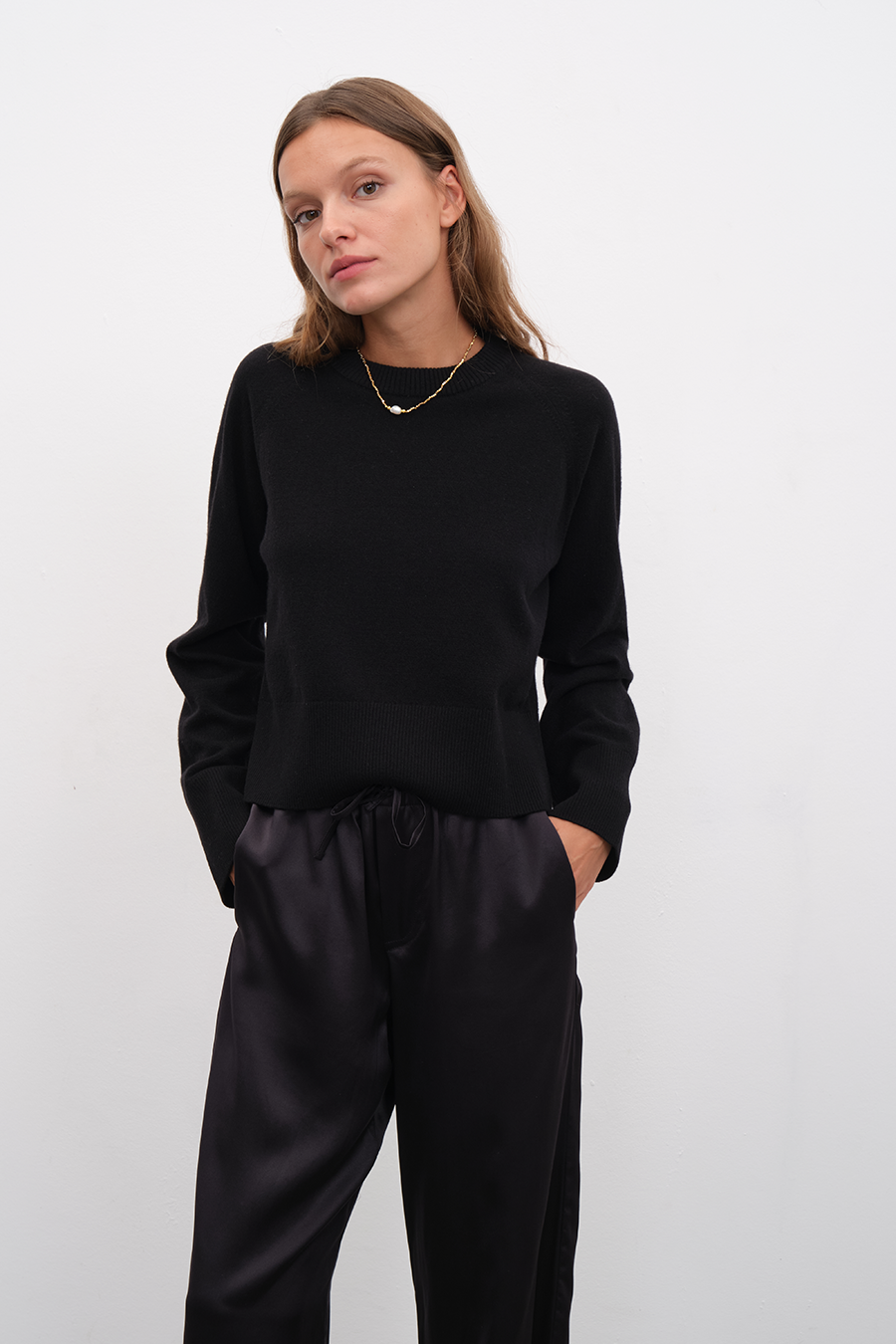 Reglan Kollu Cashmere Merino Crop Triko