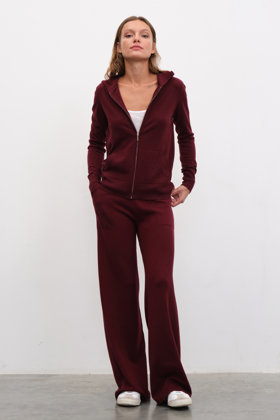 Bol Paçalı Lightweight Merino Triko Pantolon