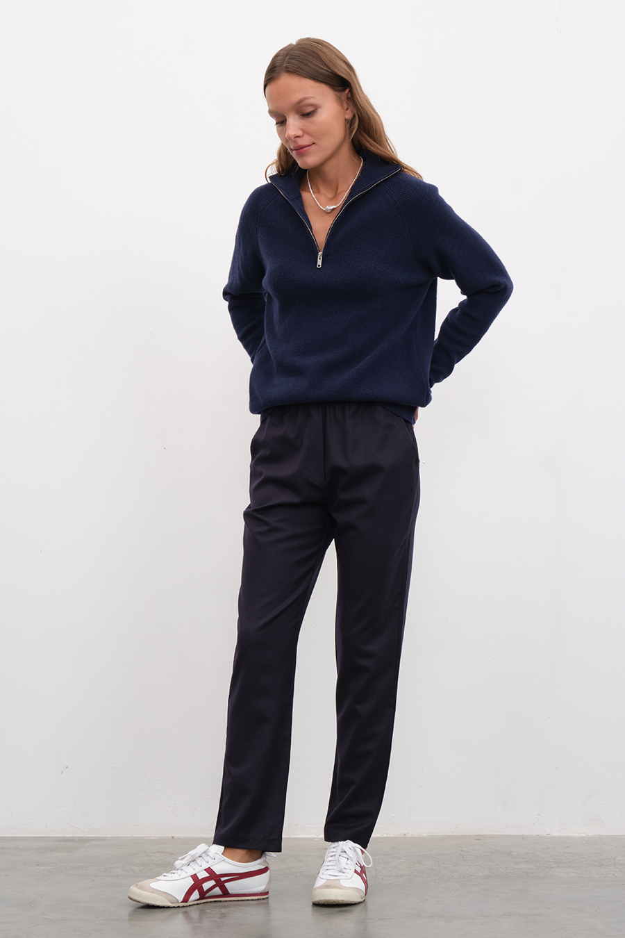 Pull-On Yün Kumaş Pantolon