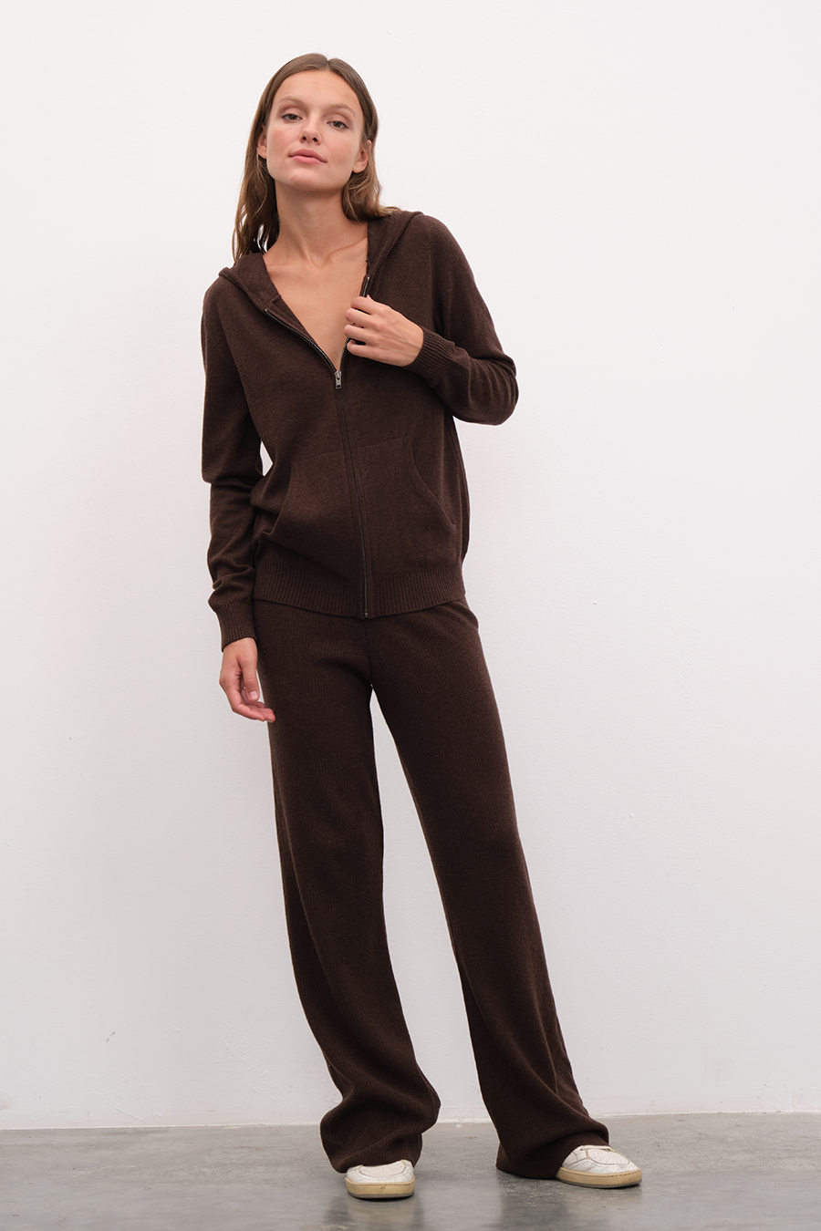 Unisex Merino Fermuarlı Hoodie