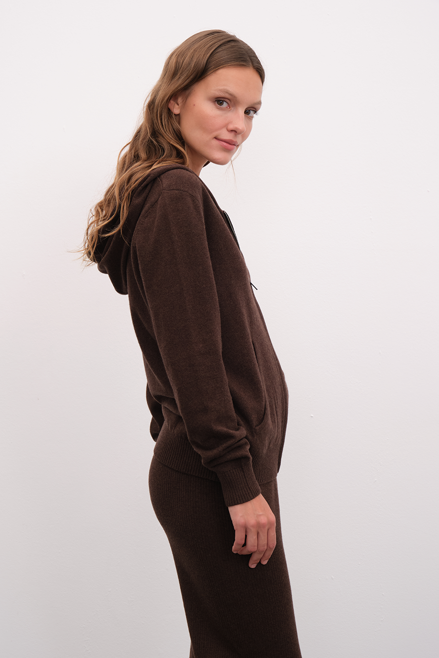 Unisex Merino Fermuarlı Hoodie