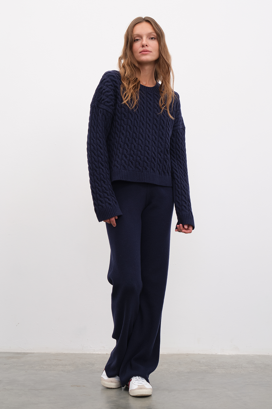 İnce Ribanalı Merino Triko Pantolon