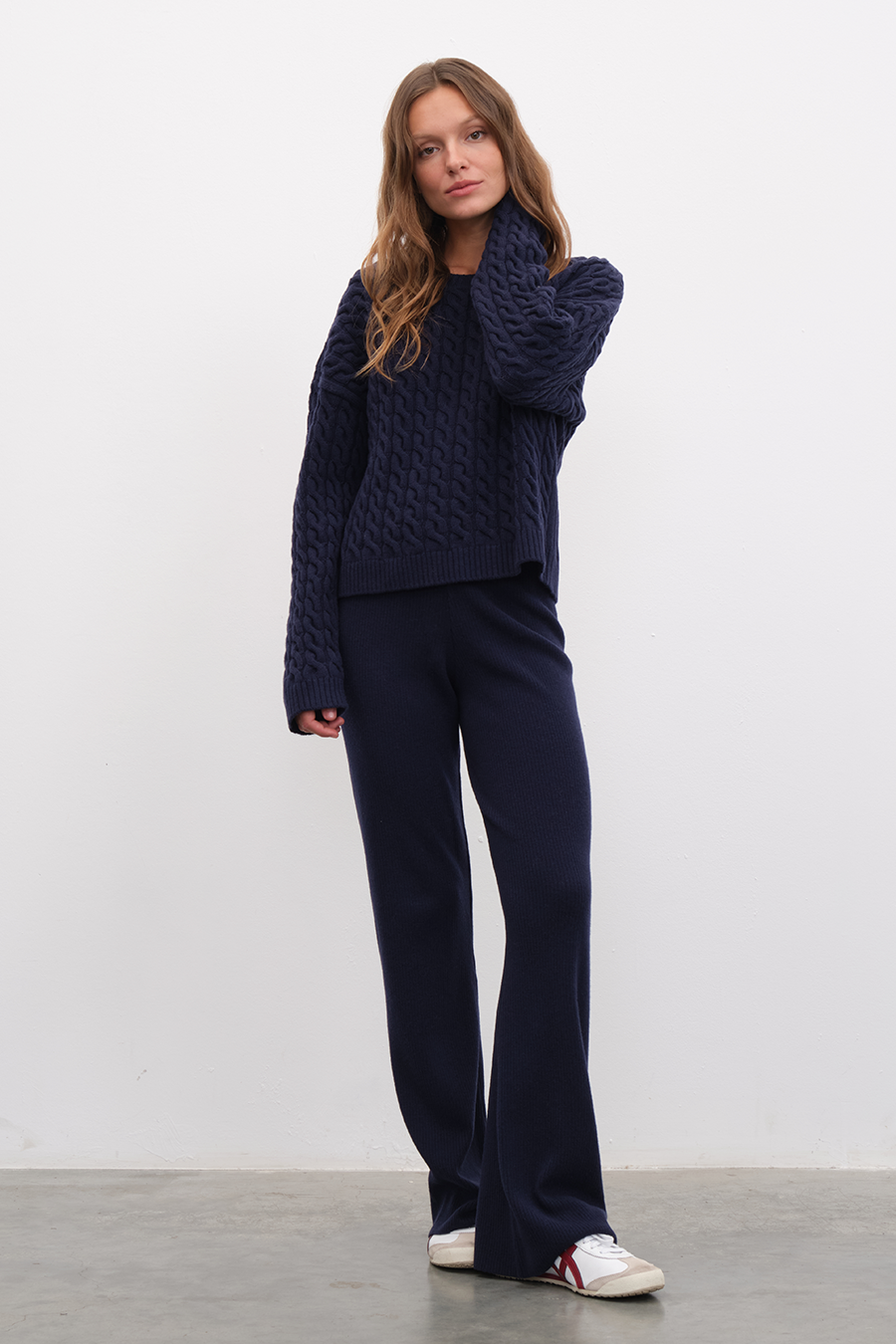 İnce Ribanalı Merino Triko Pantolon