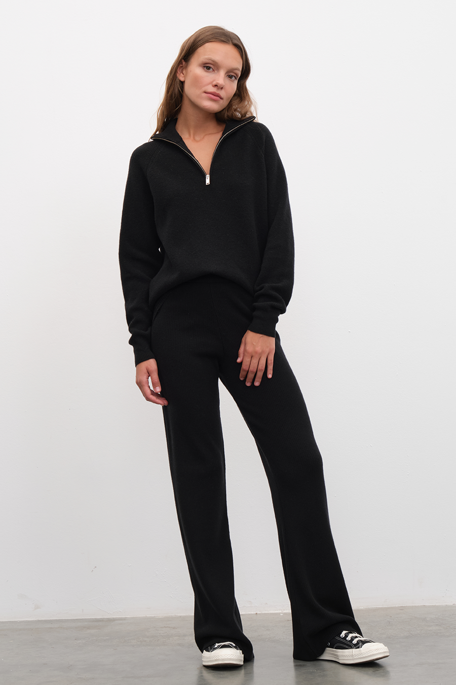 İnce Ribanalı Merino Triko Pantolon