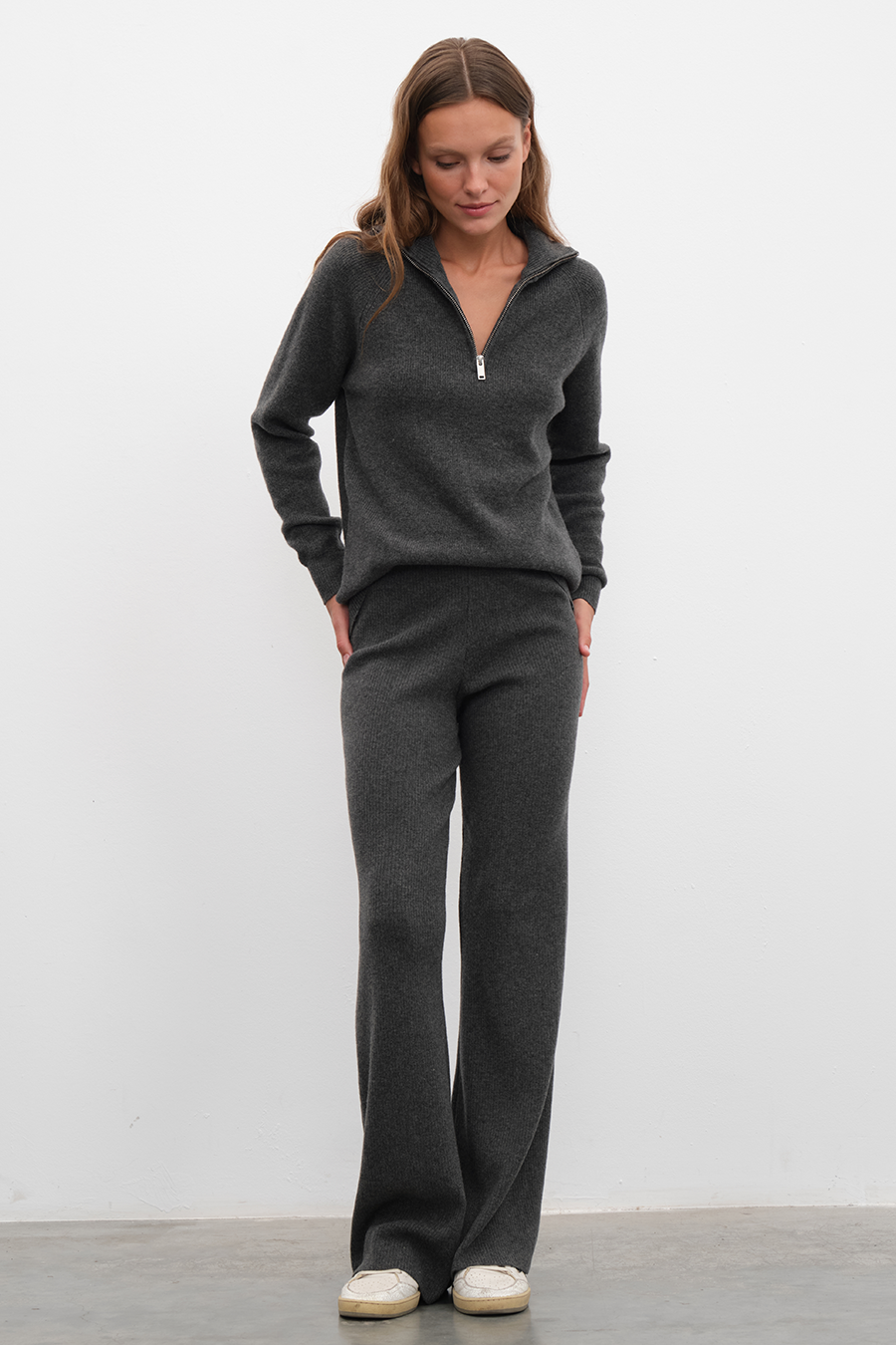 İnce Ribanalı Merino Triko Pantolon