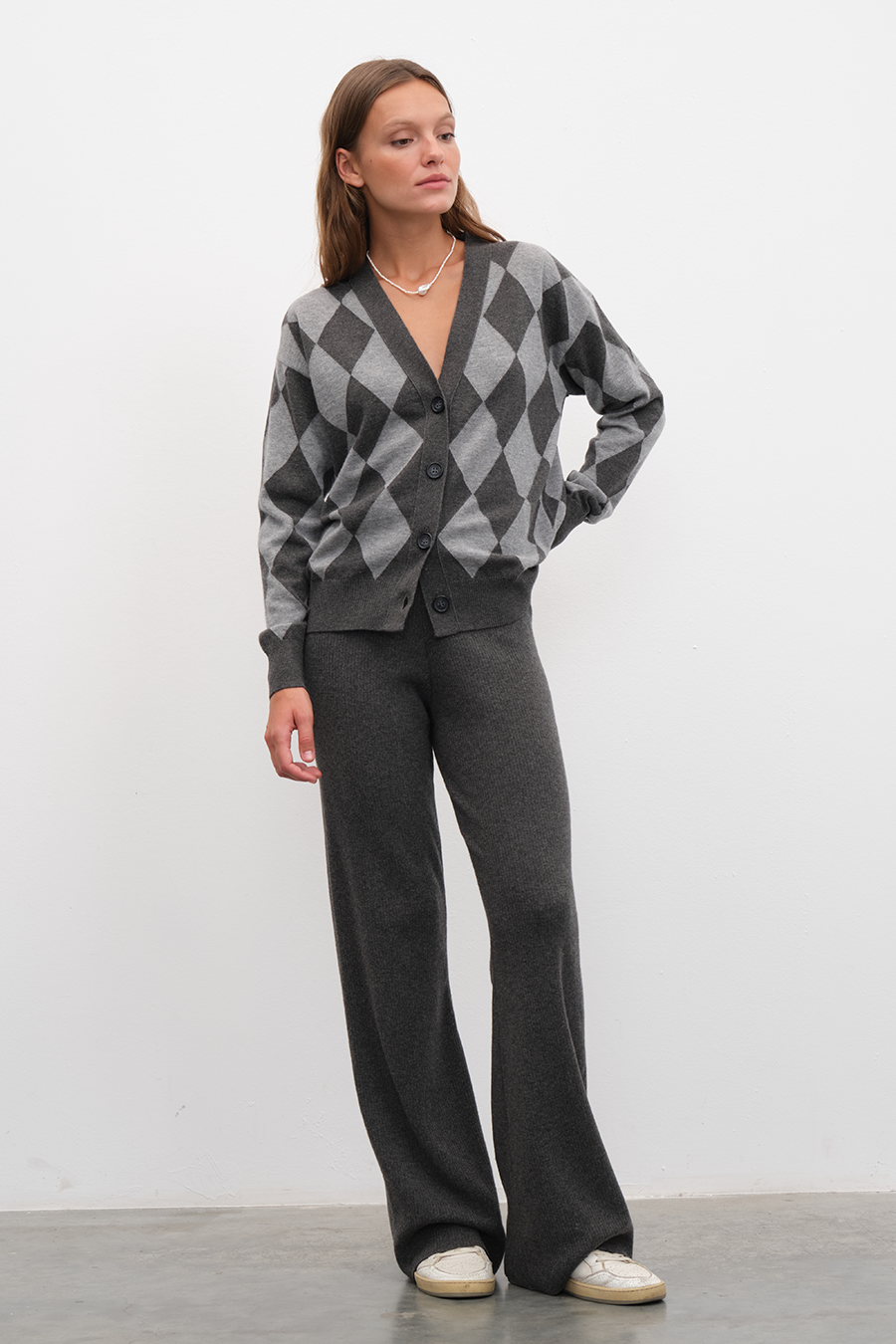 İnce Ribanalı Merino Triko Pantolon