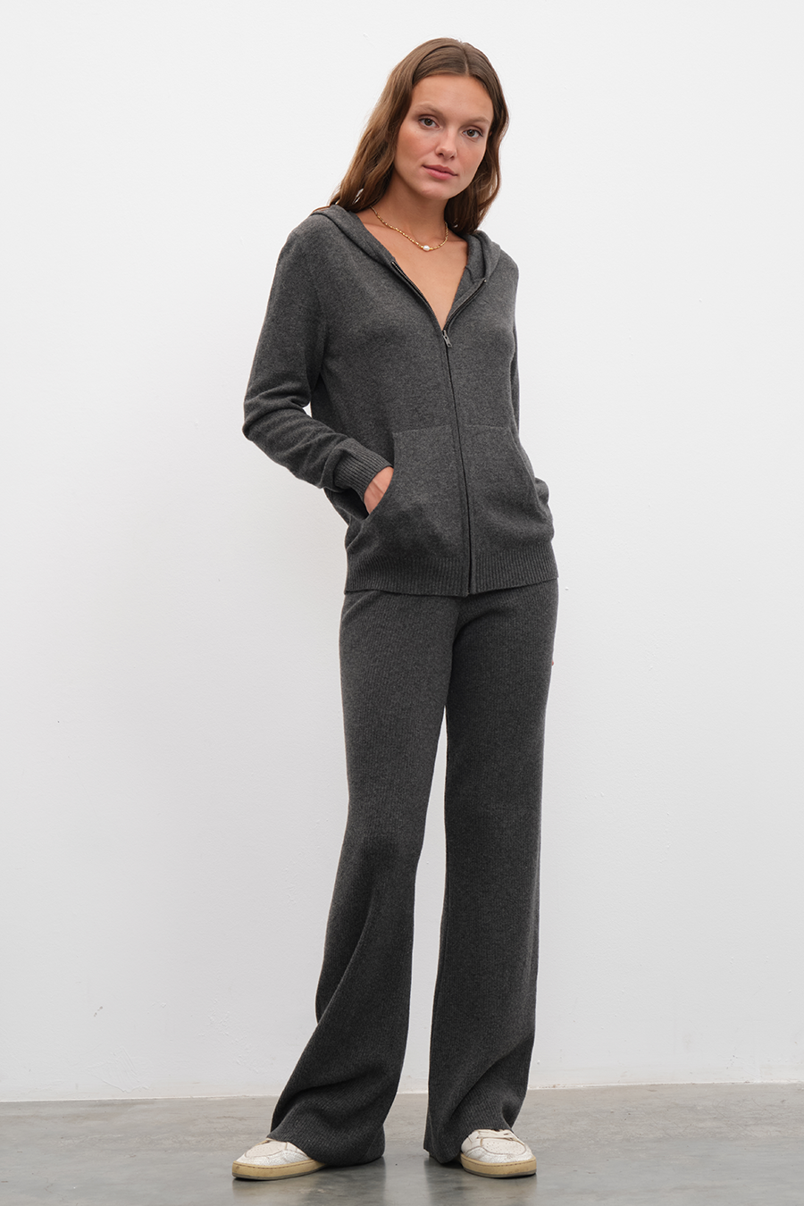 Unisex Merino Fermuarlı Hoodie