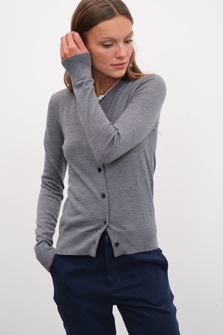 Lightweight Merino Fitted Hırka