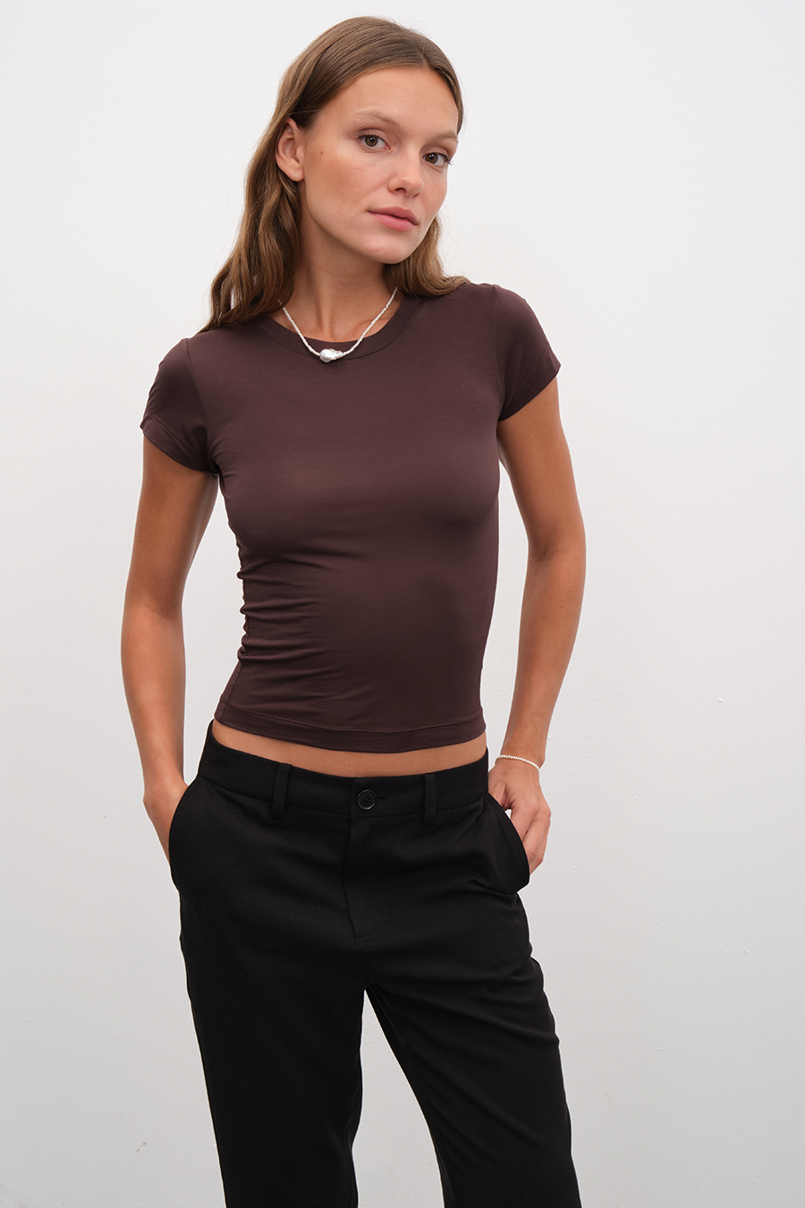 Featherweight Form-Fitting 90s Baby Tee