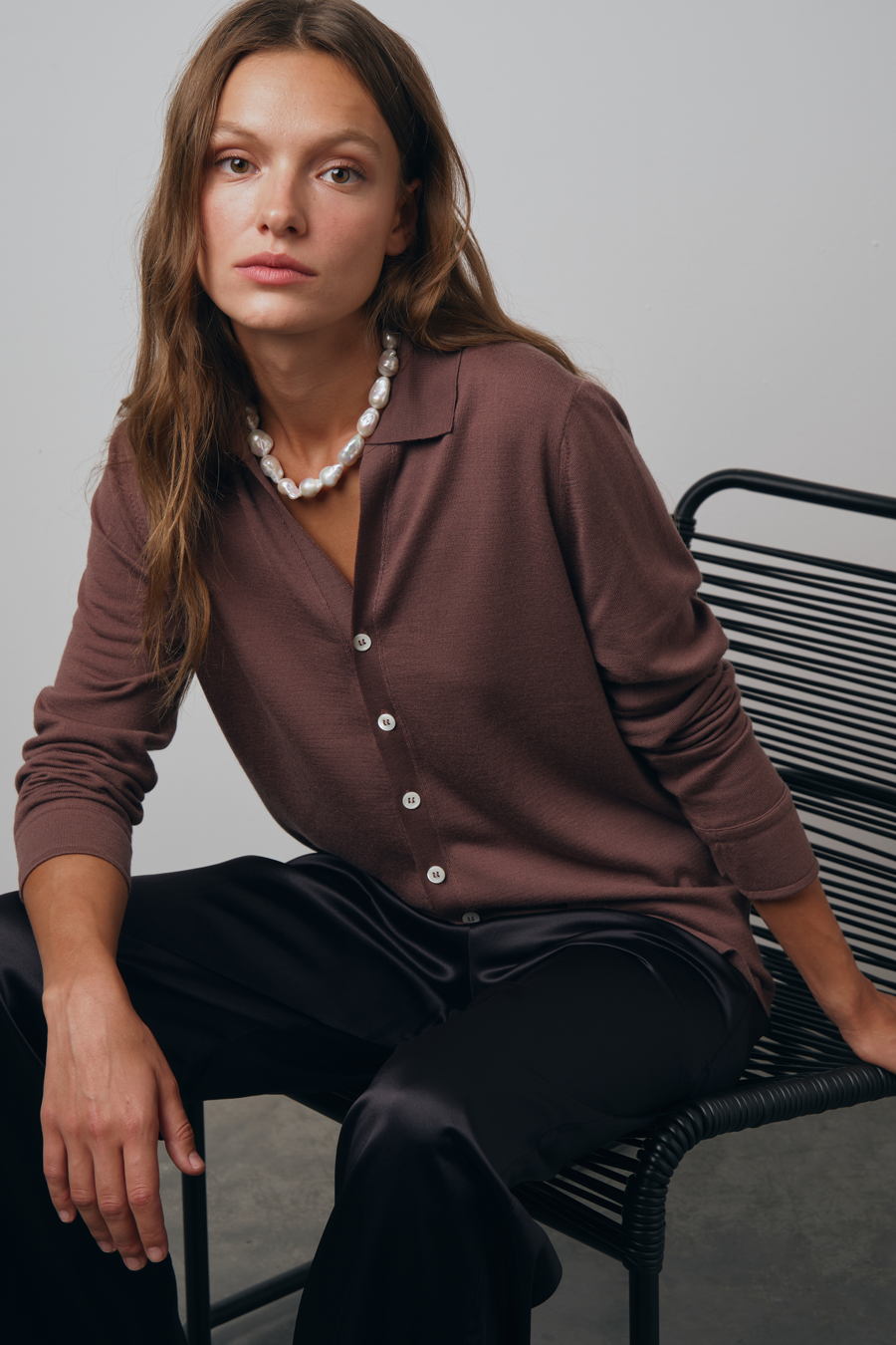 Lightweight Cashmere Merino Unisex Triko Gömlek