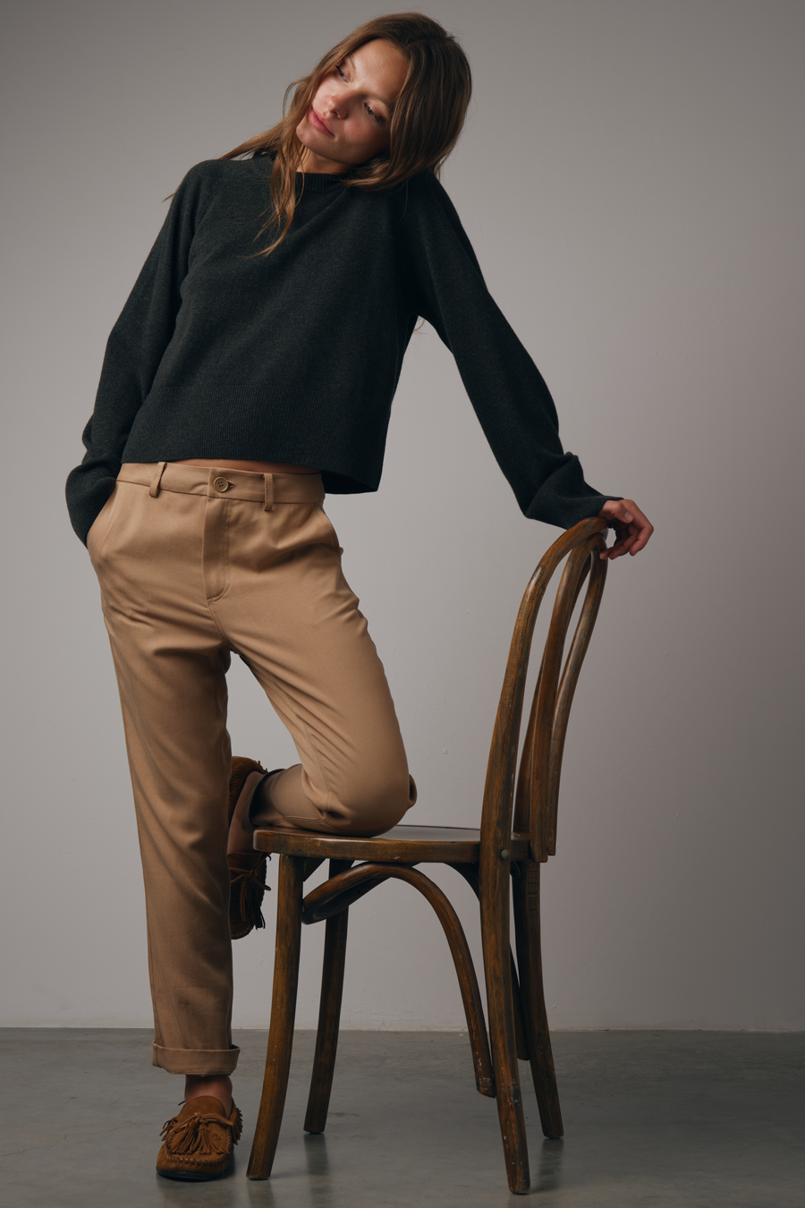 Reglan Kollu Cashmere Merino Crop Triko
