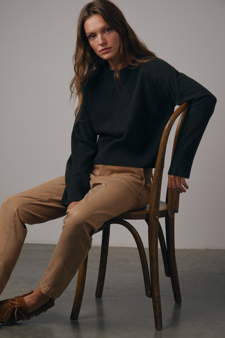 Reglan Kollu Cashmere Merino Crop Triko