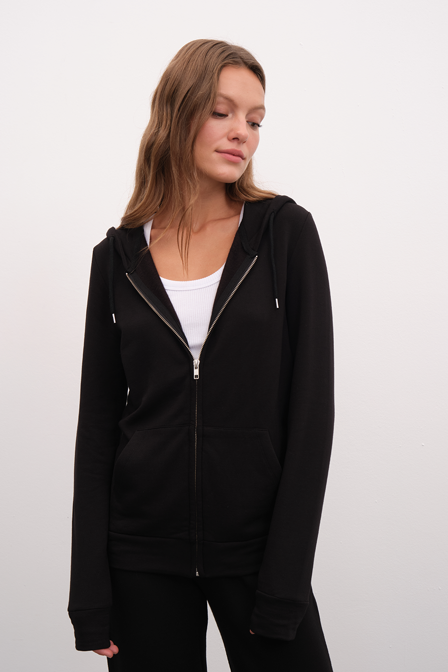 SuperSoft Modal Fleece Fermuarlı Unisex Hoodie