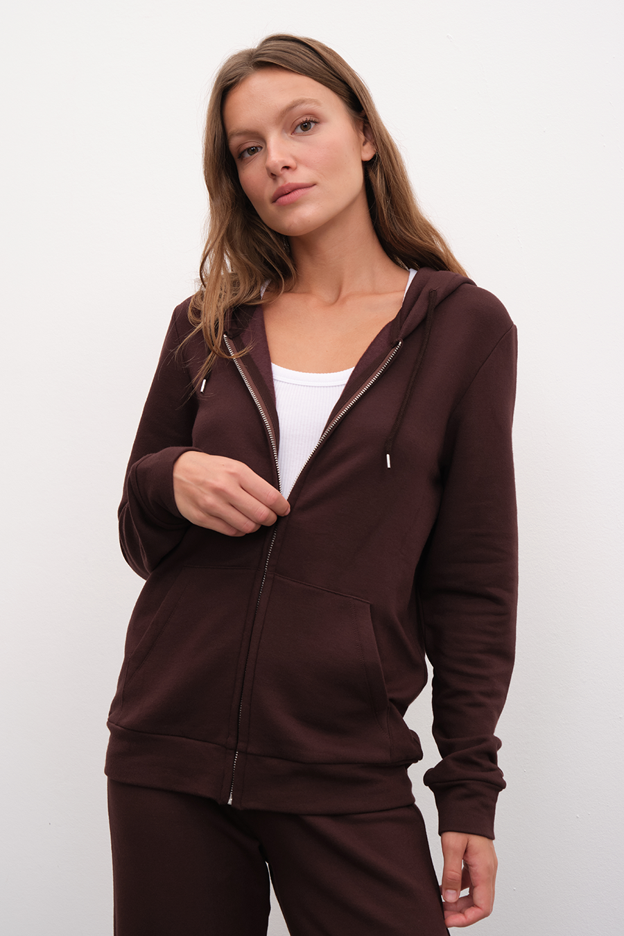 SuperSoft Modal Fleece Fermuarlı Unisex Hoodie