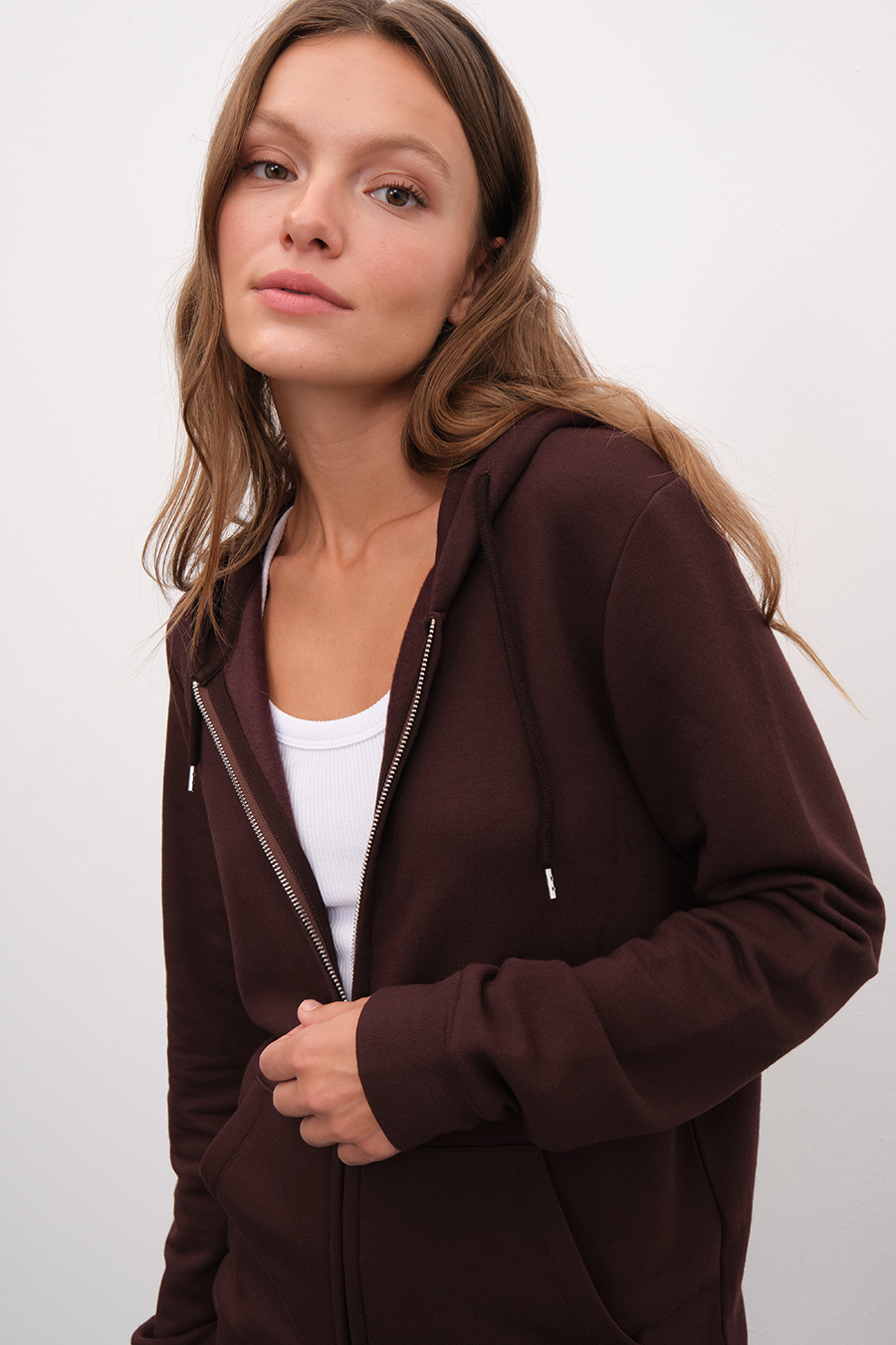SuperSoft Modal Fleece Fermuarlı Unisex Hoodie