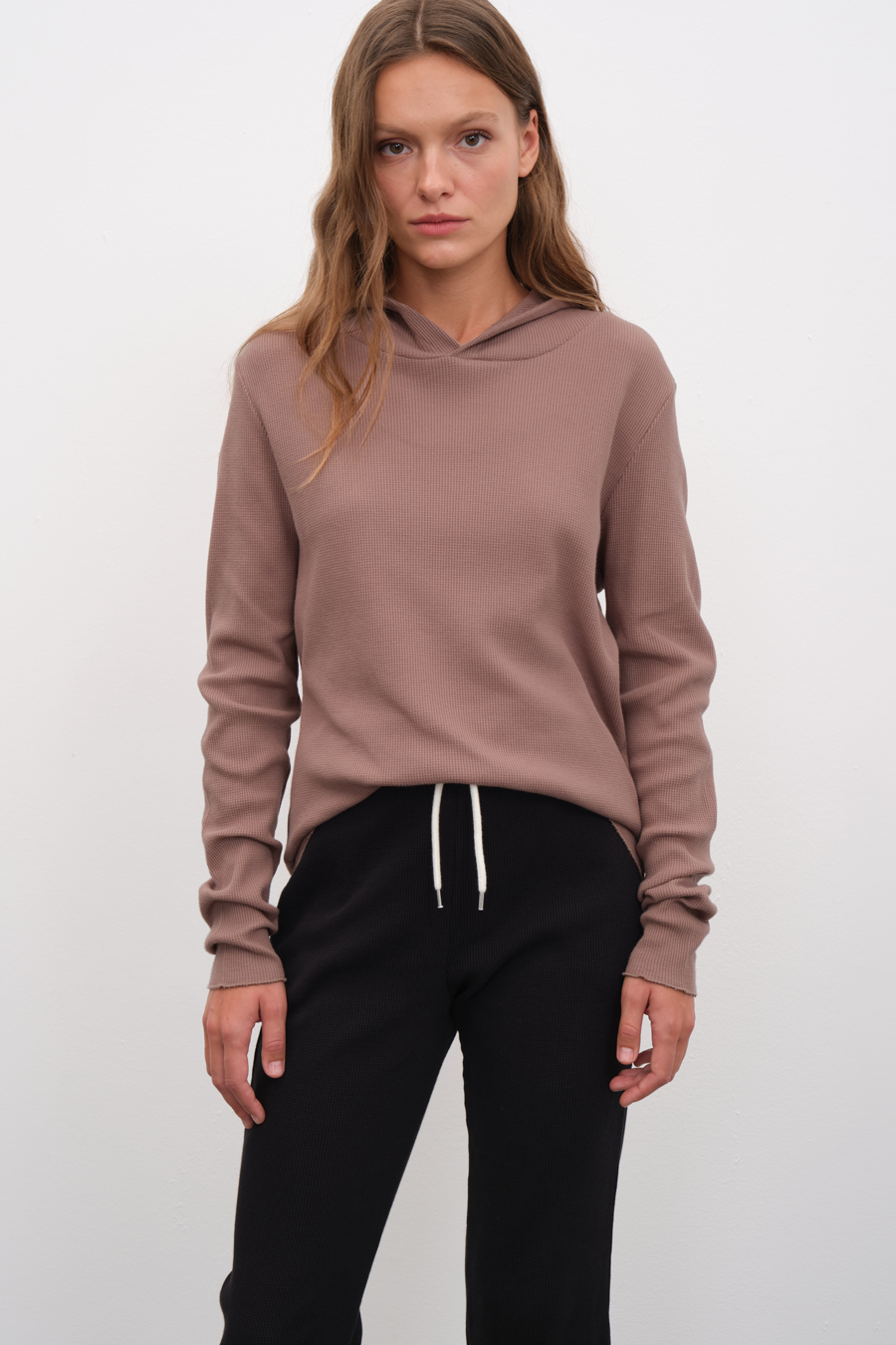 Waffle Cotton Unisex Hoodie