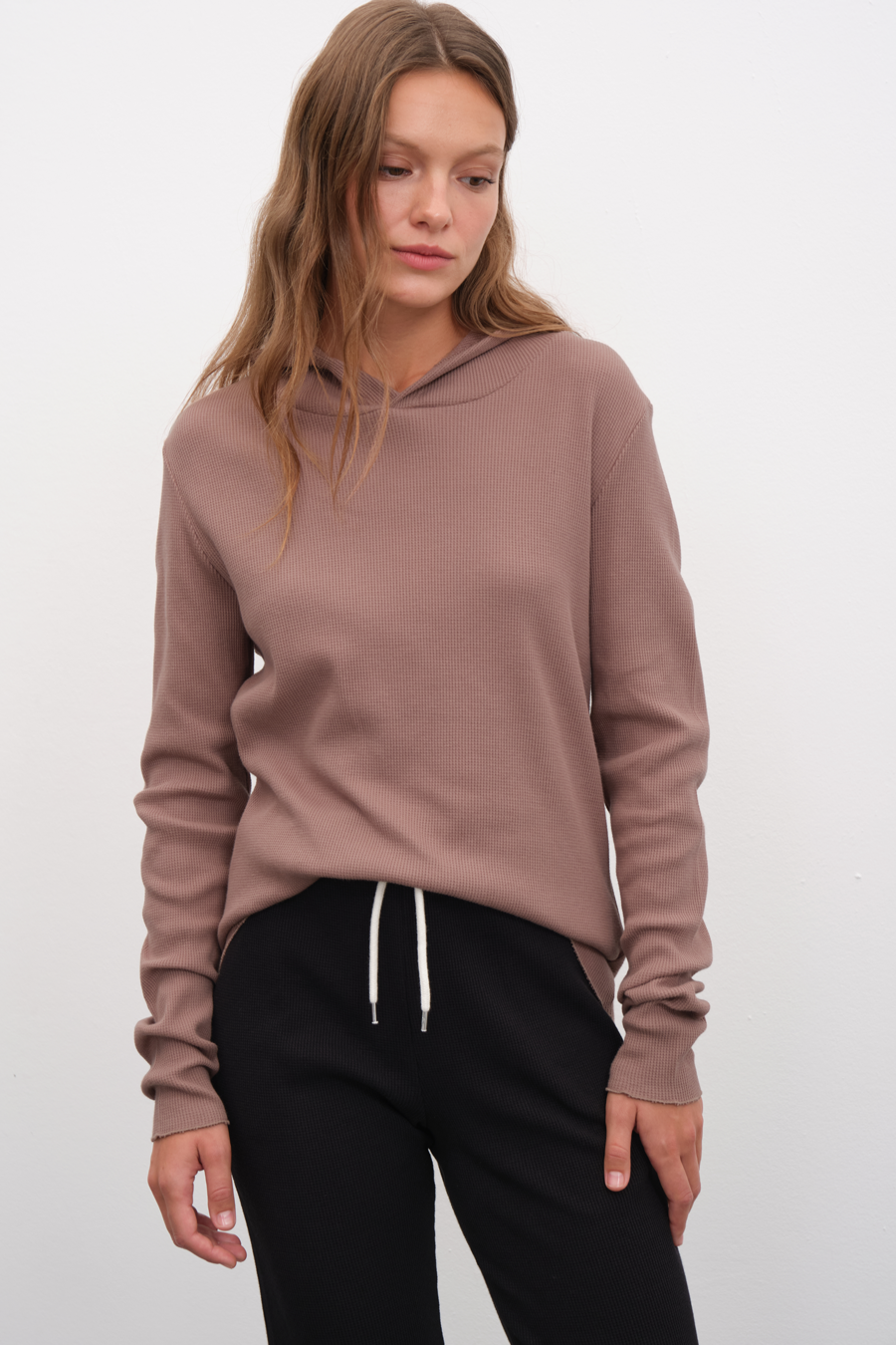 Waffle Cotton Unisex Hoodie