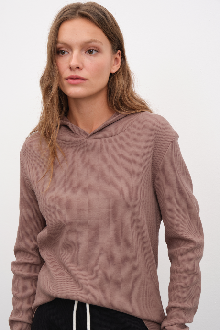 Waffle Cotton Unisex Hoodie