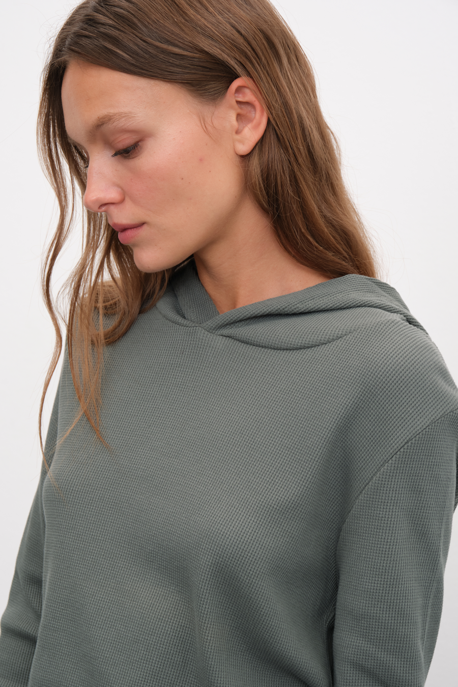 Waffle Cotton Unisex Hoodie