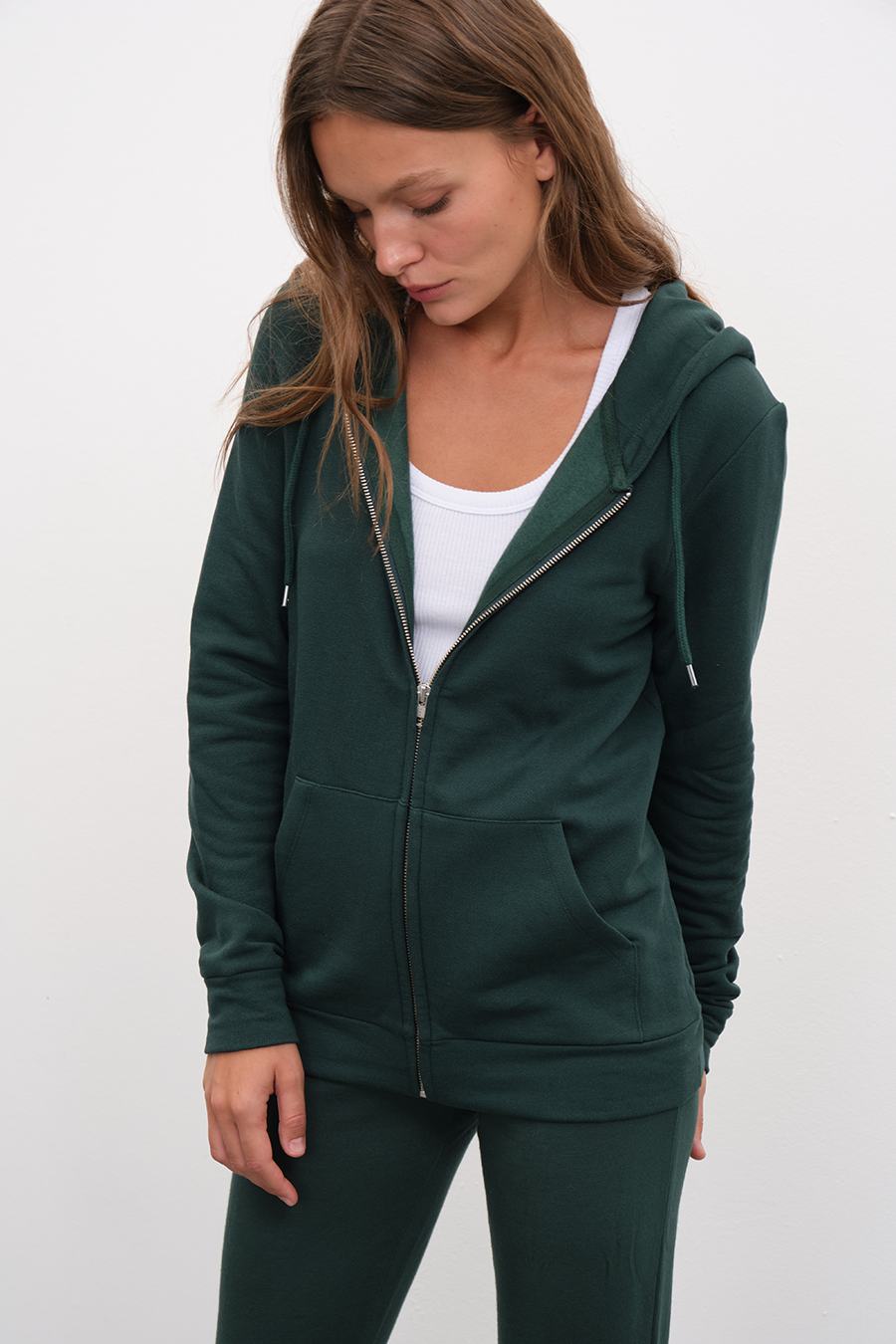 SuperSoft Modal Fleece Fermuarlı Unisex Hoodie