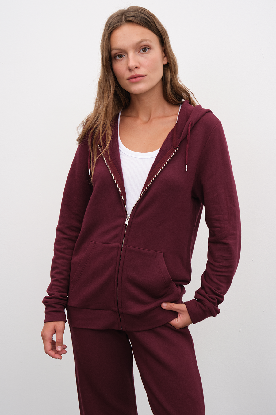 SuperSoft Modal Fleece Fermuarlı Unisex Hoodie