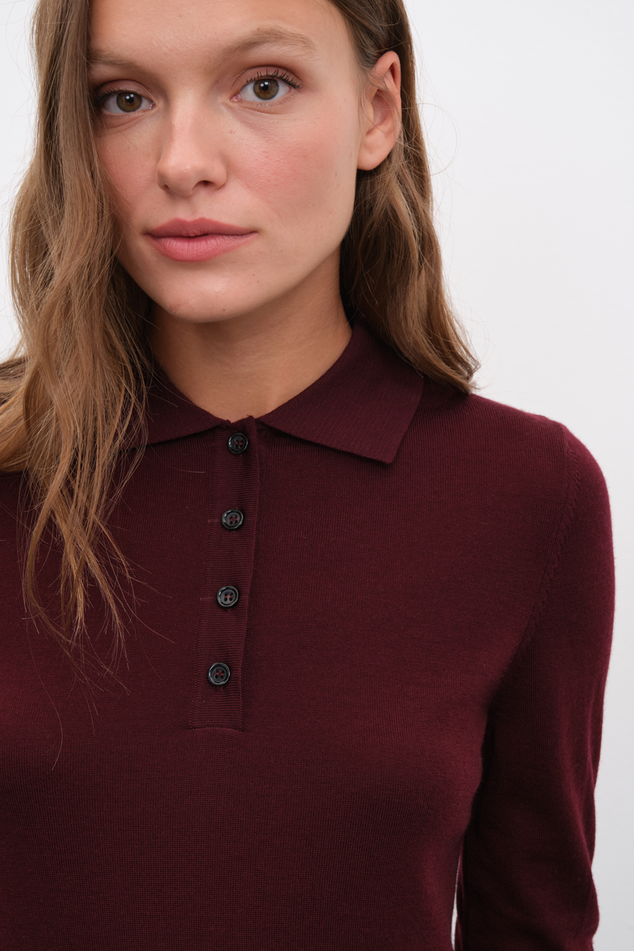 Polo Yakalı Lightweight Cashmere Merino Fitted Triko