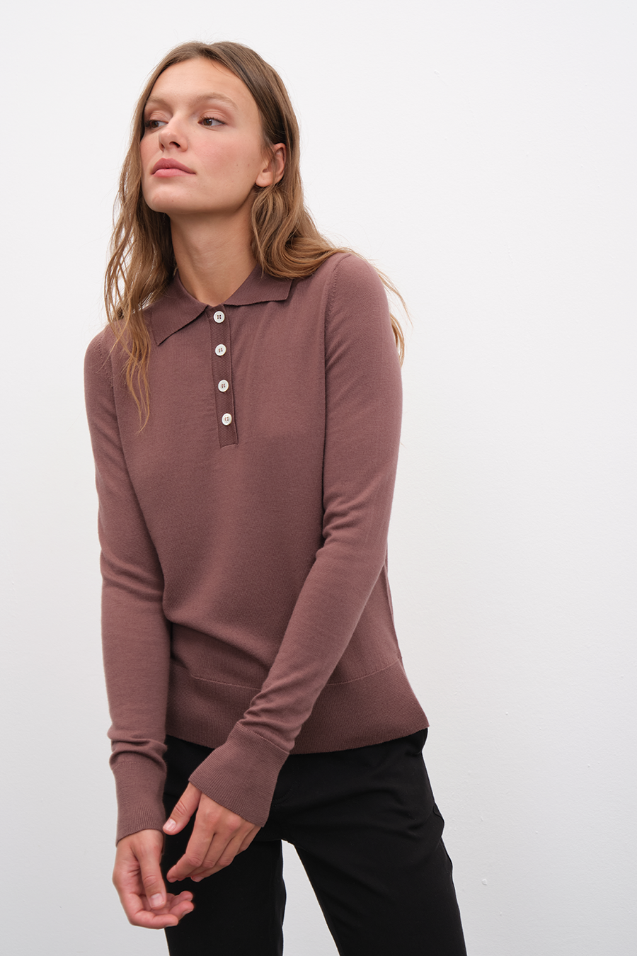 Polo Yakalı Lightweight Cashmere Merino Fitted Triko
