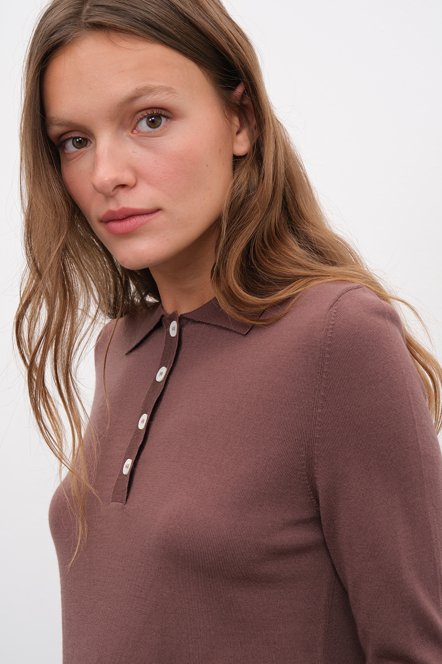 Polo Yakalı Lightweight Cashmere Merino Fitted Triko