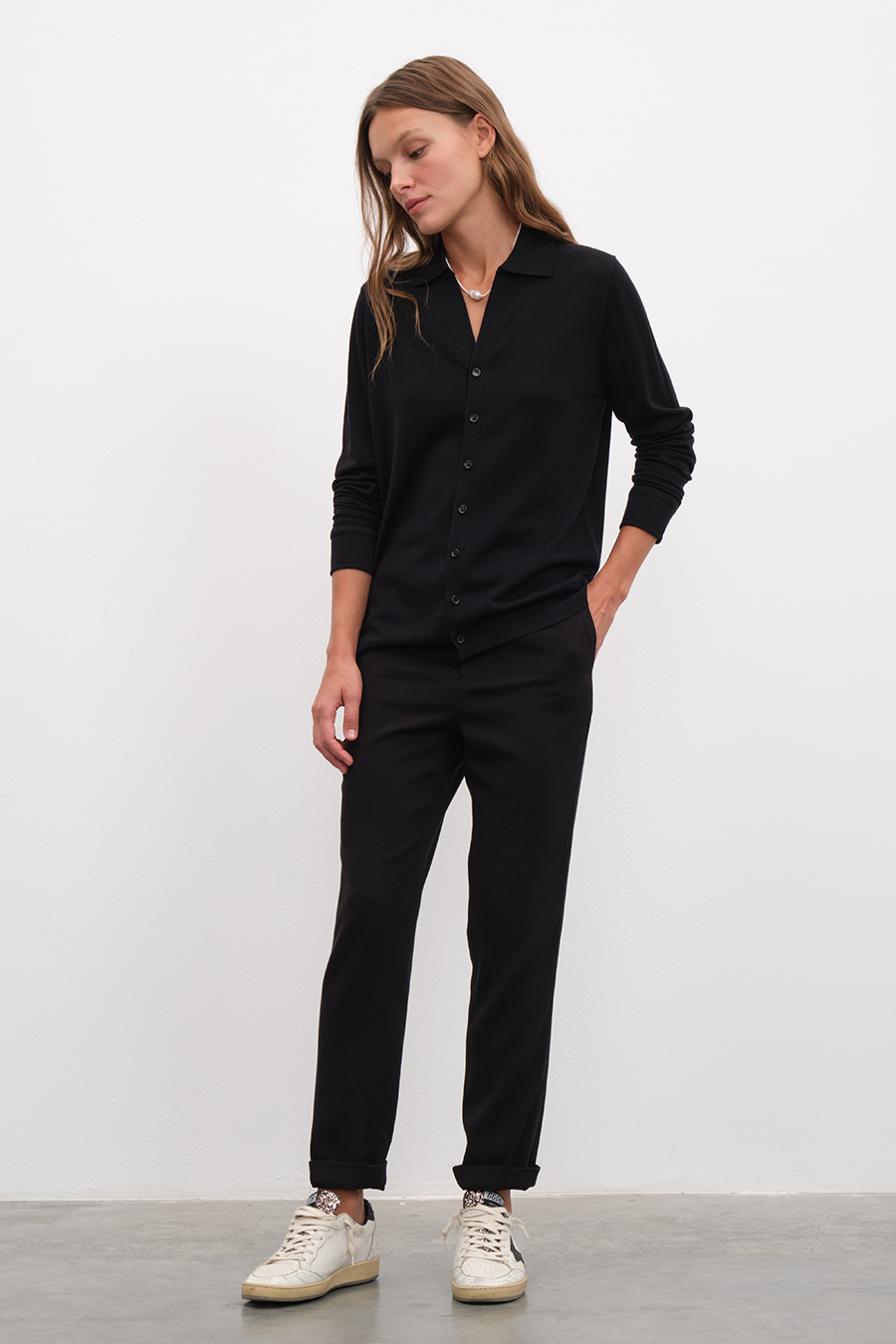 Lightweight Cashmere Merino Unisex Triko Gömlek