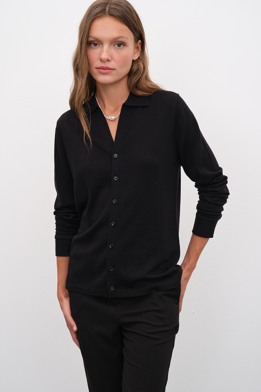 Unisex Cashmere Merino Gömlek Triko