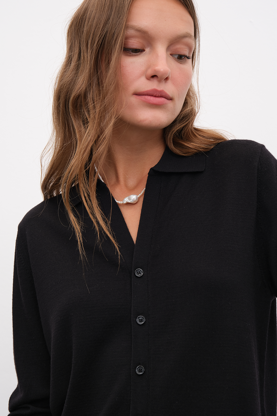 Unisex Cashmere Merino Gömlek Triko