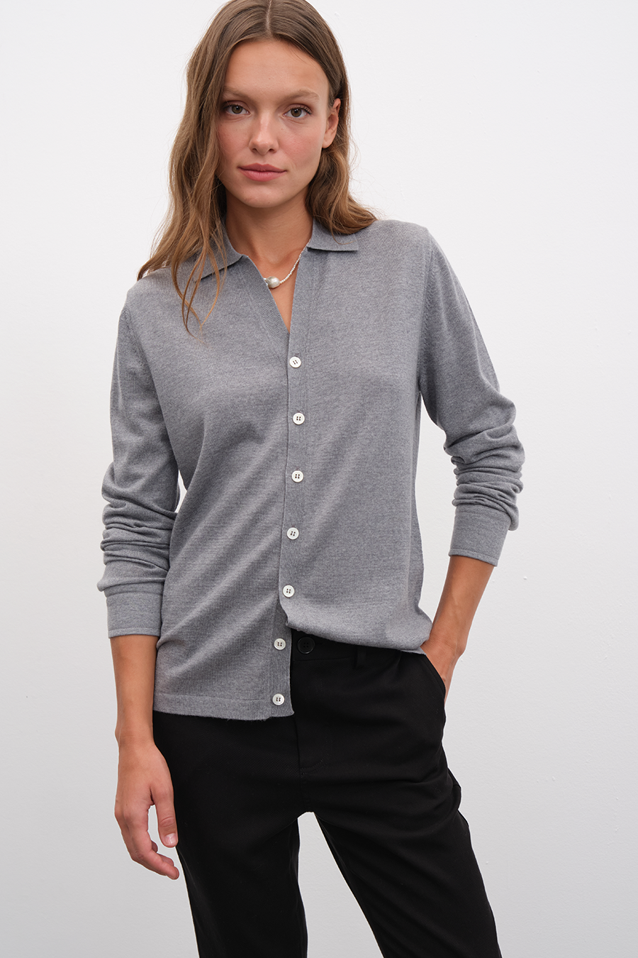 Unisex Cashmere Merino Gömlek Triko