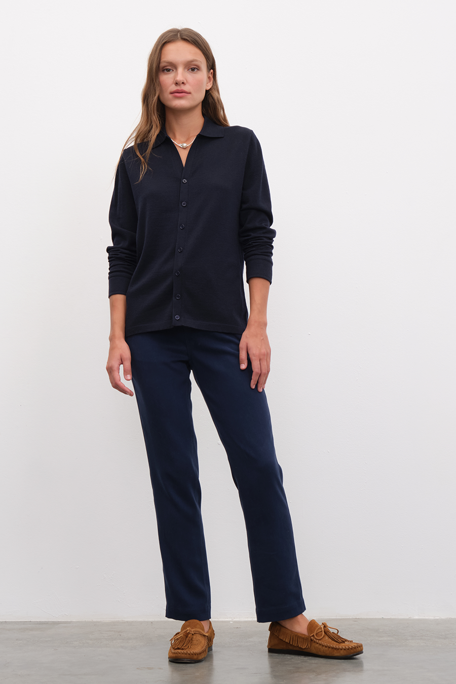 Unisex Cashmere Merino Gömlek Triko