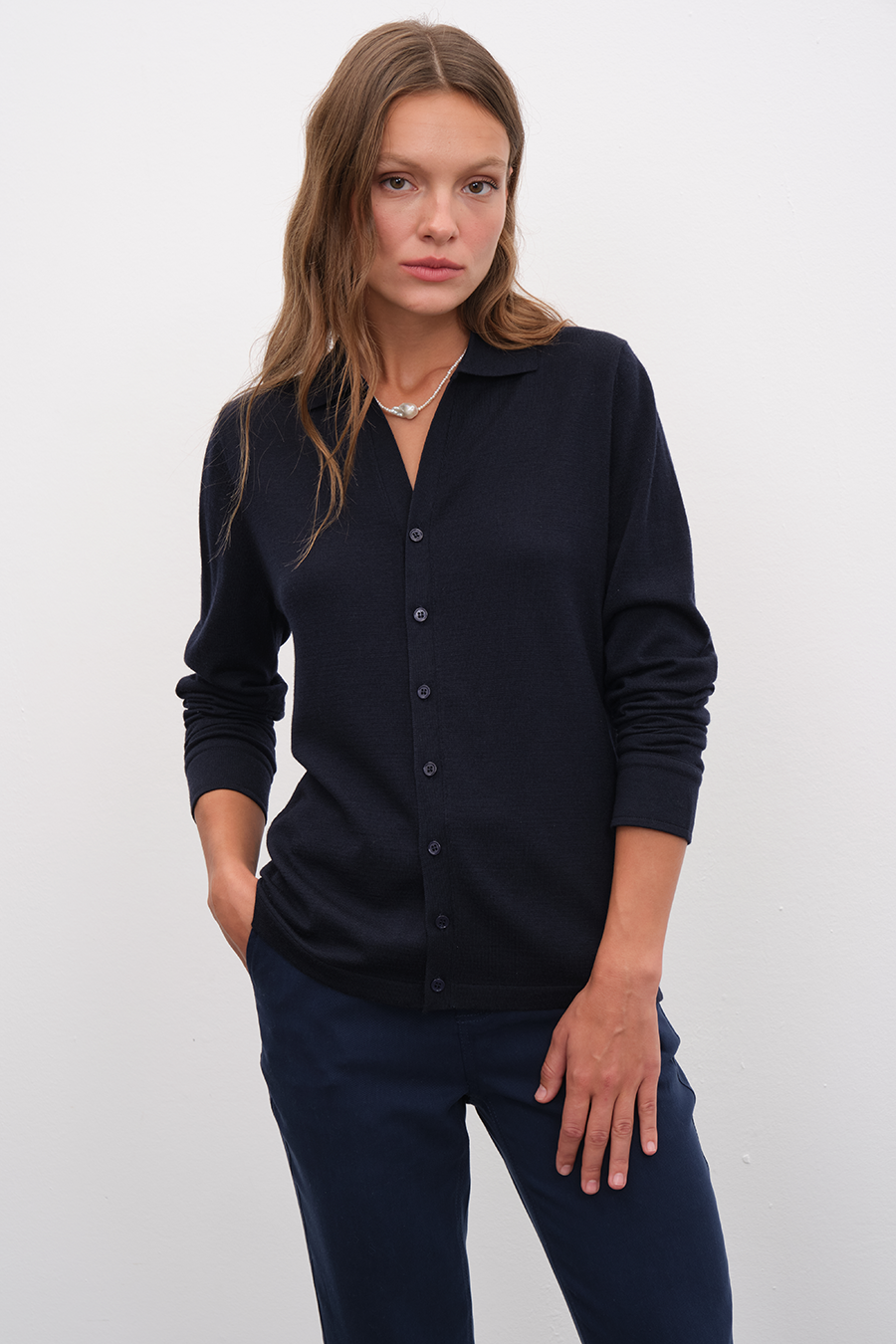 Unisex Cashmere Merino Gömlek Triko