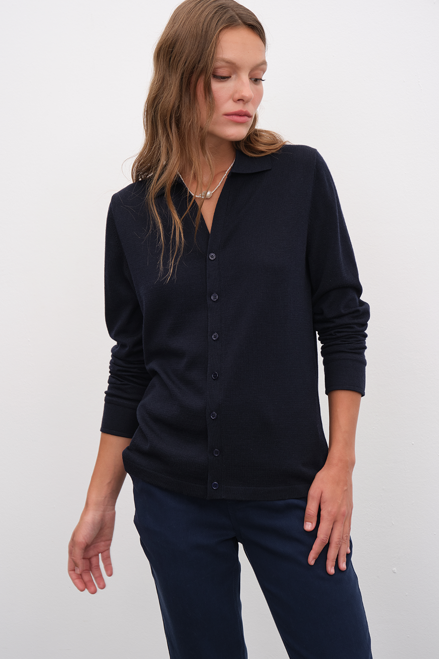 Unisex Cashmere Merino Gömlek Triko