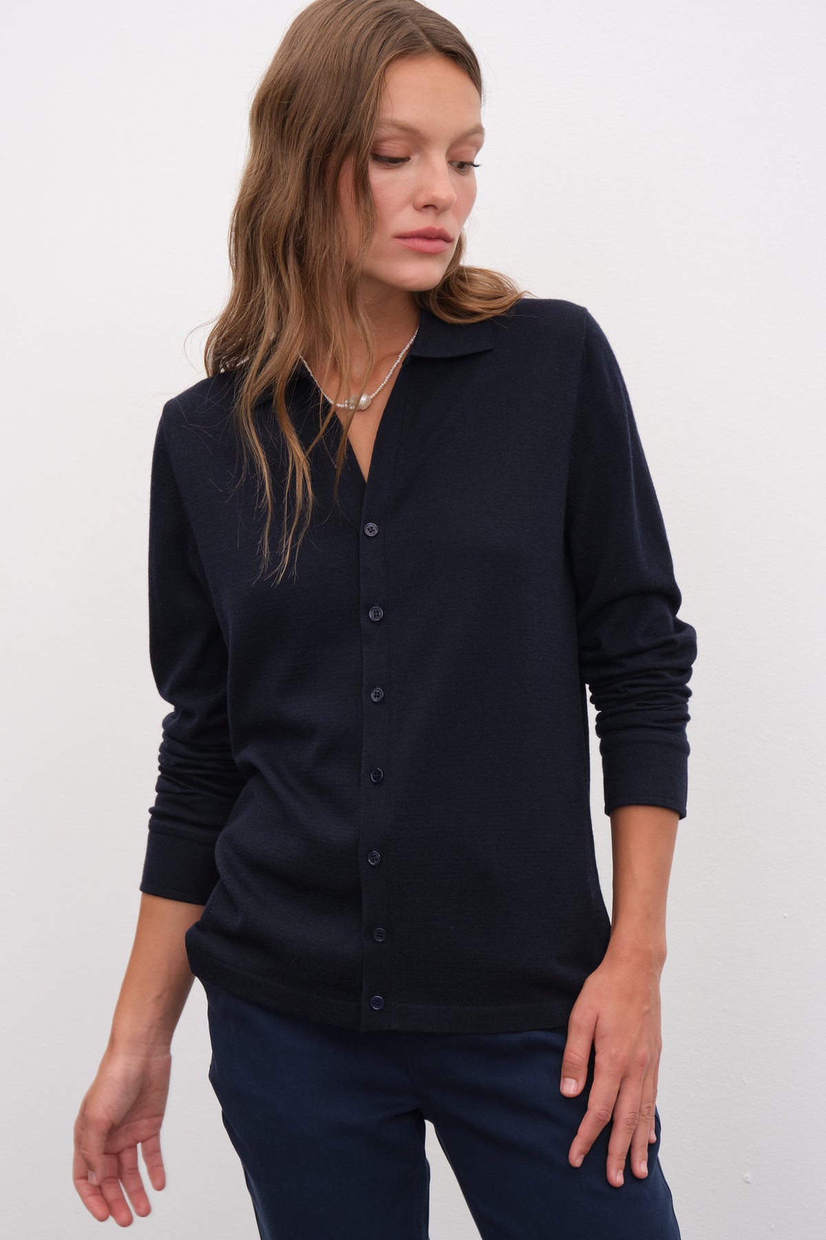 Lightweight Cashmere Merino Unisex Triko Gömlek