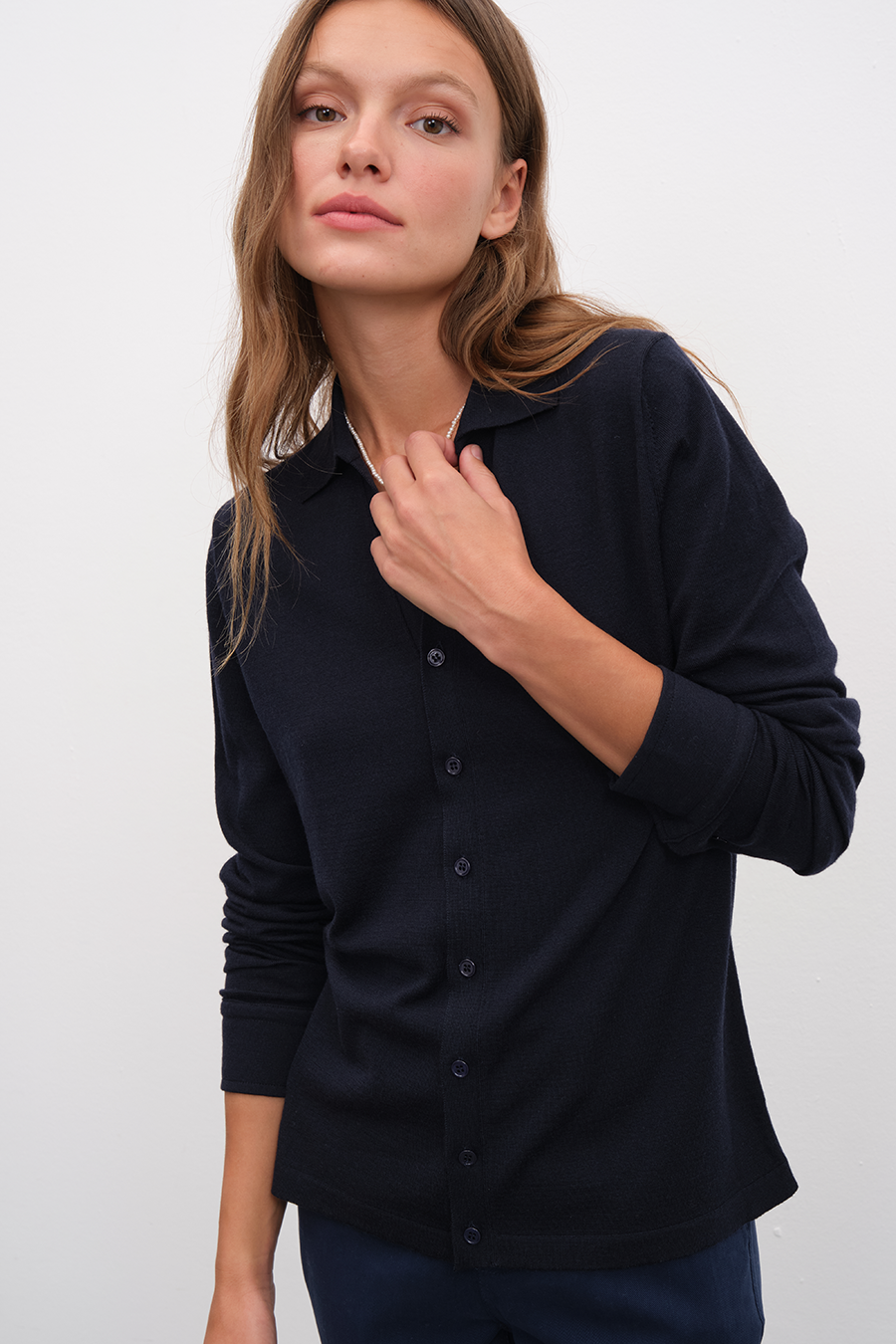 Unisex Cashmere Merino Gömlek Triko