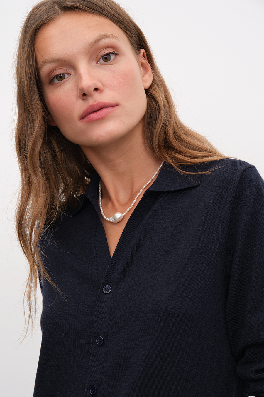 Unisex Cashmere Merino Gömlek Triko