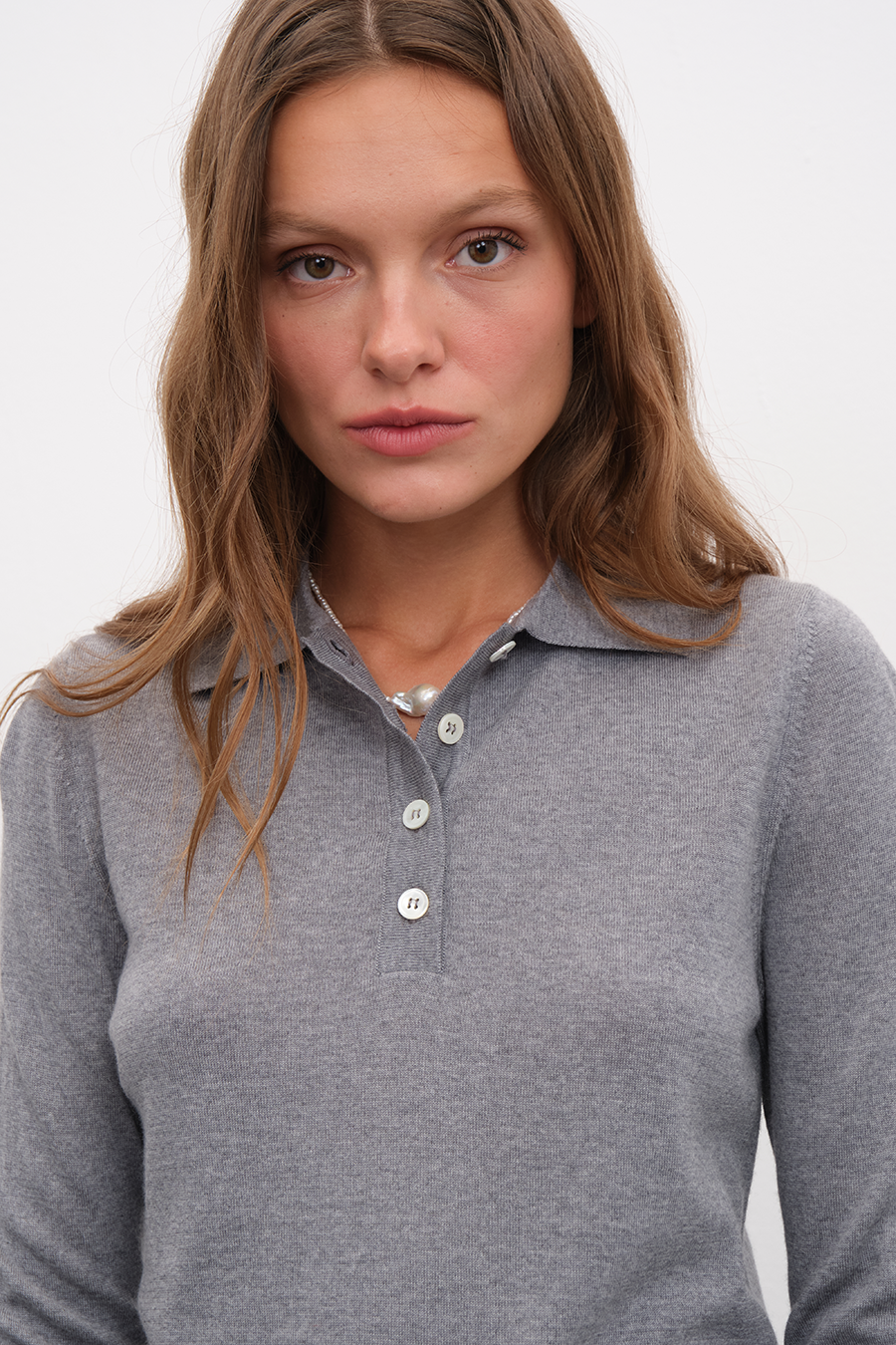 Polo Yakalı Lightweight Cashmere Merino Fitted Triko