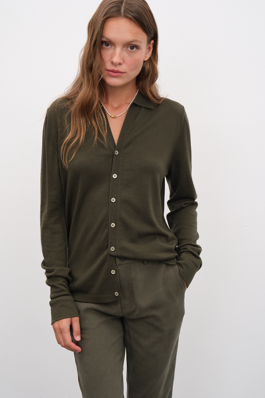 Unisex Cashmere Merino Gömlek Triko