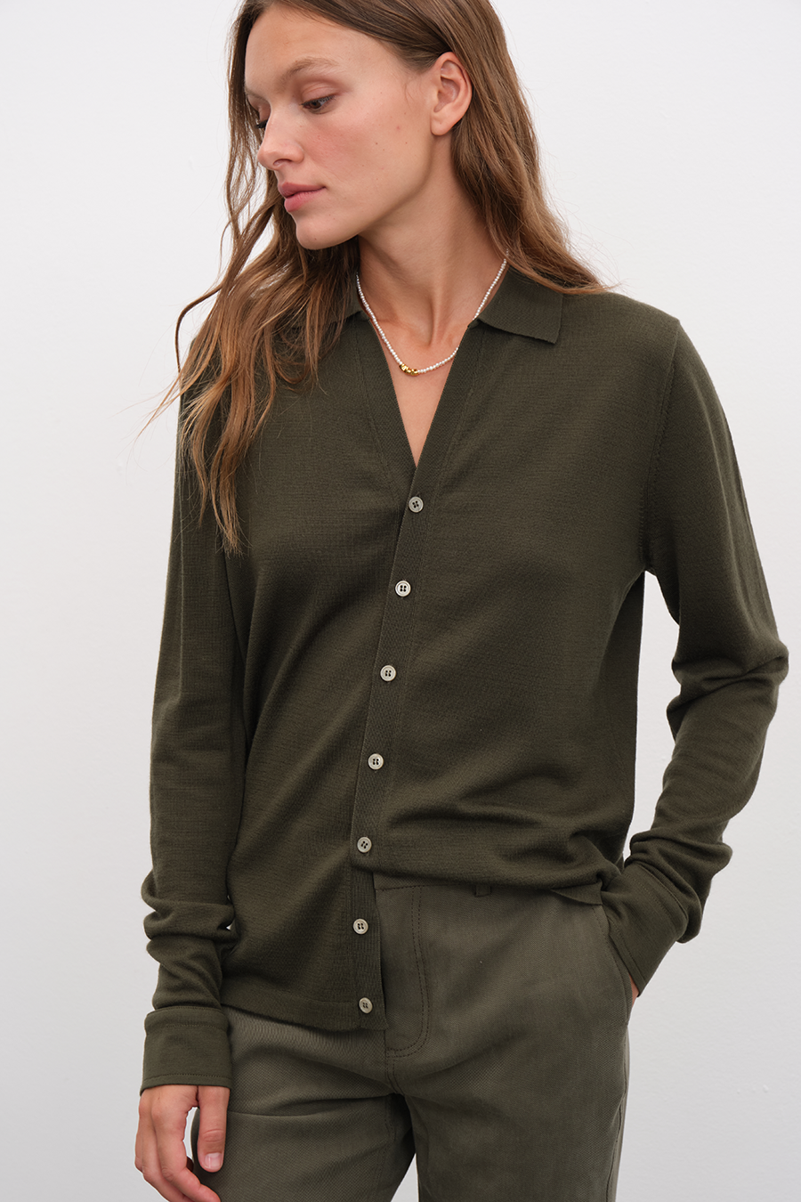 Unisex Cashmere Merino Gömlek Triko