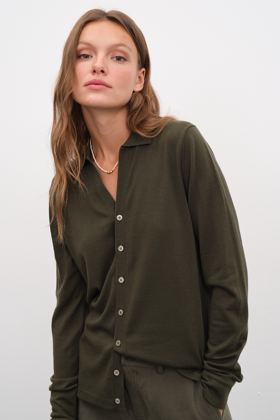 Unisex Cashmere Merino Gömlek Triko